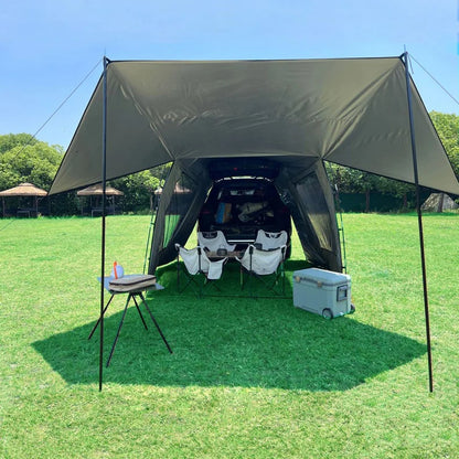 3-4 PERSON TENT Trunk Docking Tent | Portable Waterproof SUV Tail Tent | Dome Tent | Sunshade Tunnel Tent | Large Tent