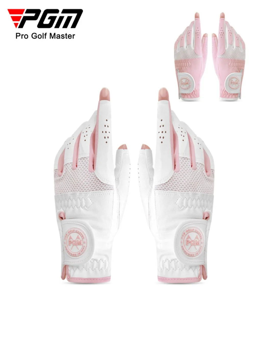 PGM Golf Women's Gloves Sports Gloves Microfiber Cloth Breathable Exposed Finger Wear Resistant Anti Slip Soft Breathable