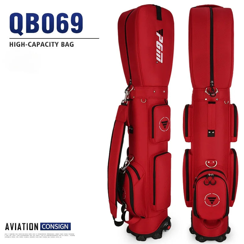 Golf Bag with Wheels Ultra-light Sport Standard Golf Bags Large Capacity Golf Aviation Ball Storage Multifunctional QB069