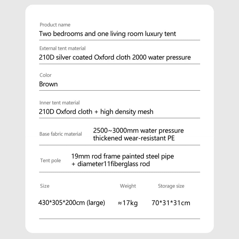 5-8 PERSON TENT In 2025 | Upgrade To A Two-Bedroom | One-Living-Room Outdoor Folding Portable Windproof Tent