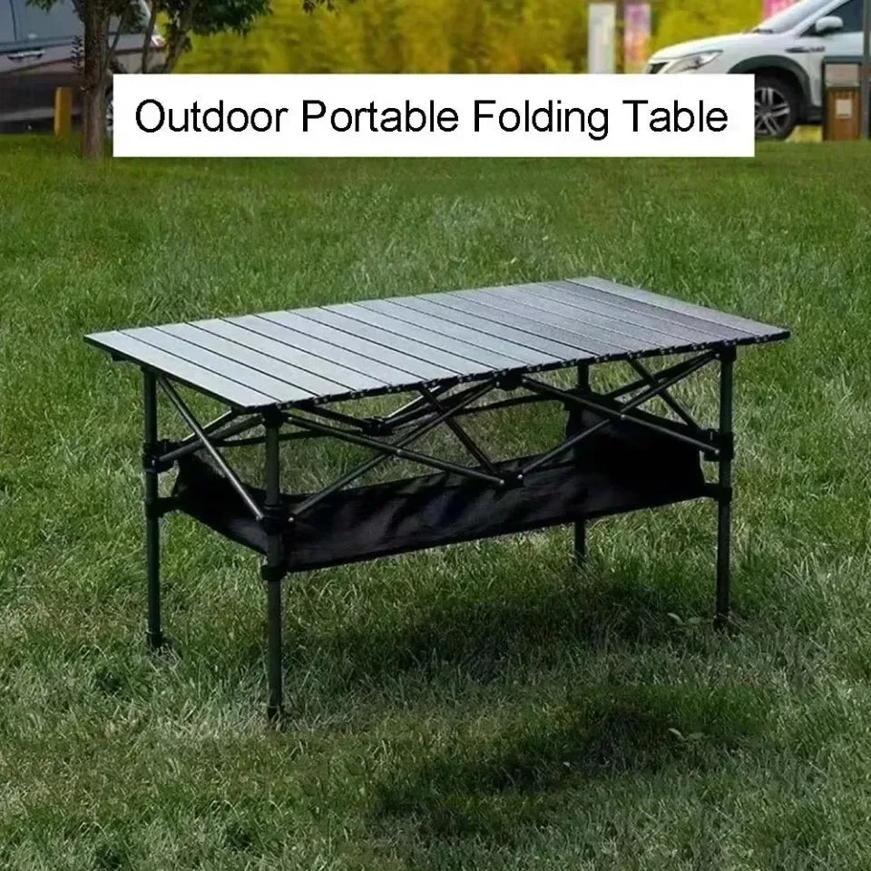 Outdoor Folding Table Easy To Install Camping Desk Aluminum Alloy Lightweight Picnic Tables Portable Storage Egg Roll Long Desks
