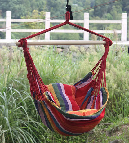 1pc Folding Hammock | Anti Rollover And Anti Slip | Outdoor Hammock Chair |  Canvas Leisure Swing Chair