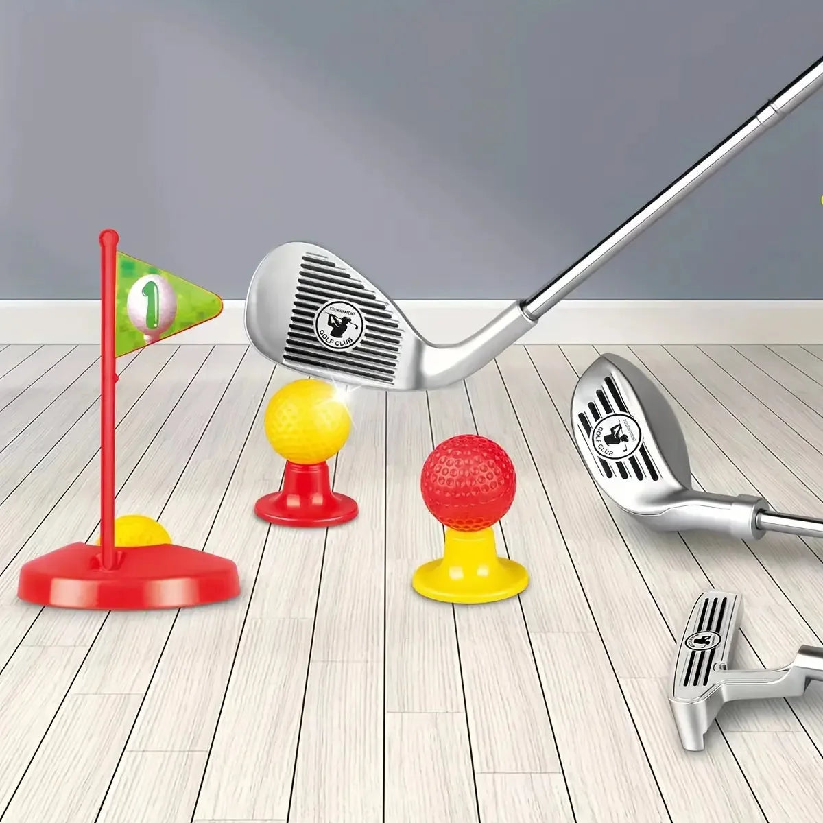 1 Set Children's Golf Club Set Outdoor Sports Toys Sports Games Competitive Indoor Interactive Retractable Golf Club Set Toys