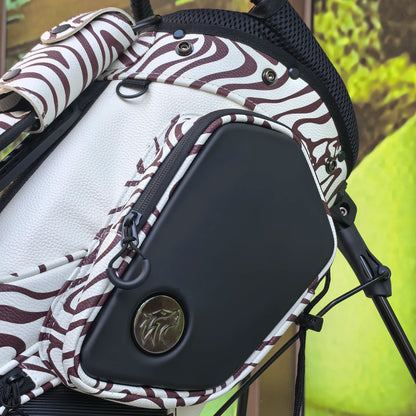 Lightweight Golf Stand Bag 7.5-Inch Small Diameter Full Set of Club Bag 5 Compartments Top Frame High-Quality Synthetic Leather