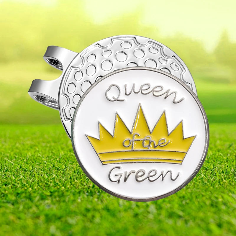 Crown Pattern Golf Ball Marker Easy to Attach Magnetic Hat Clip Golf Supplies Accessories Jewelry Gift for Golfer Friends
