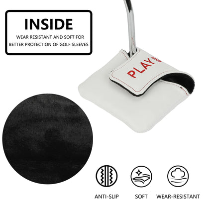 Golf Putter Head Cover With Eye-catching – PU & Wear-Resistant, Soft Velour Lining,Best Gift For Golfers