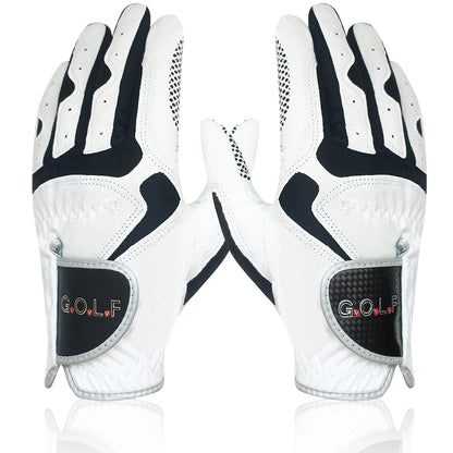 1pc Golf Gloves for Men Women Left Right Hand Brand New Fabric Lycra Sports Gloves Pair Golfer Gift Blue White
