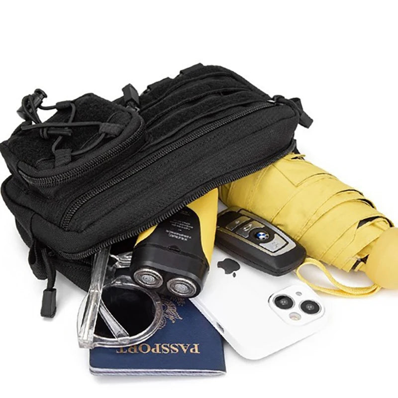 1000D EDC Pouch Molle Organizer Bag Utility EDC Tool Pouch Horizontal Modular Pouch Outdoor Waist Pack EMT Hunting Fanny Pack