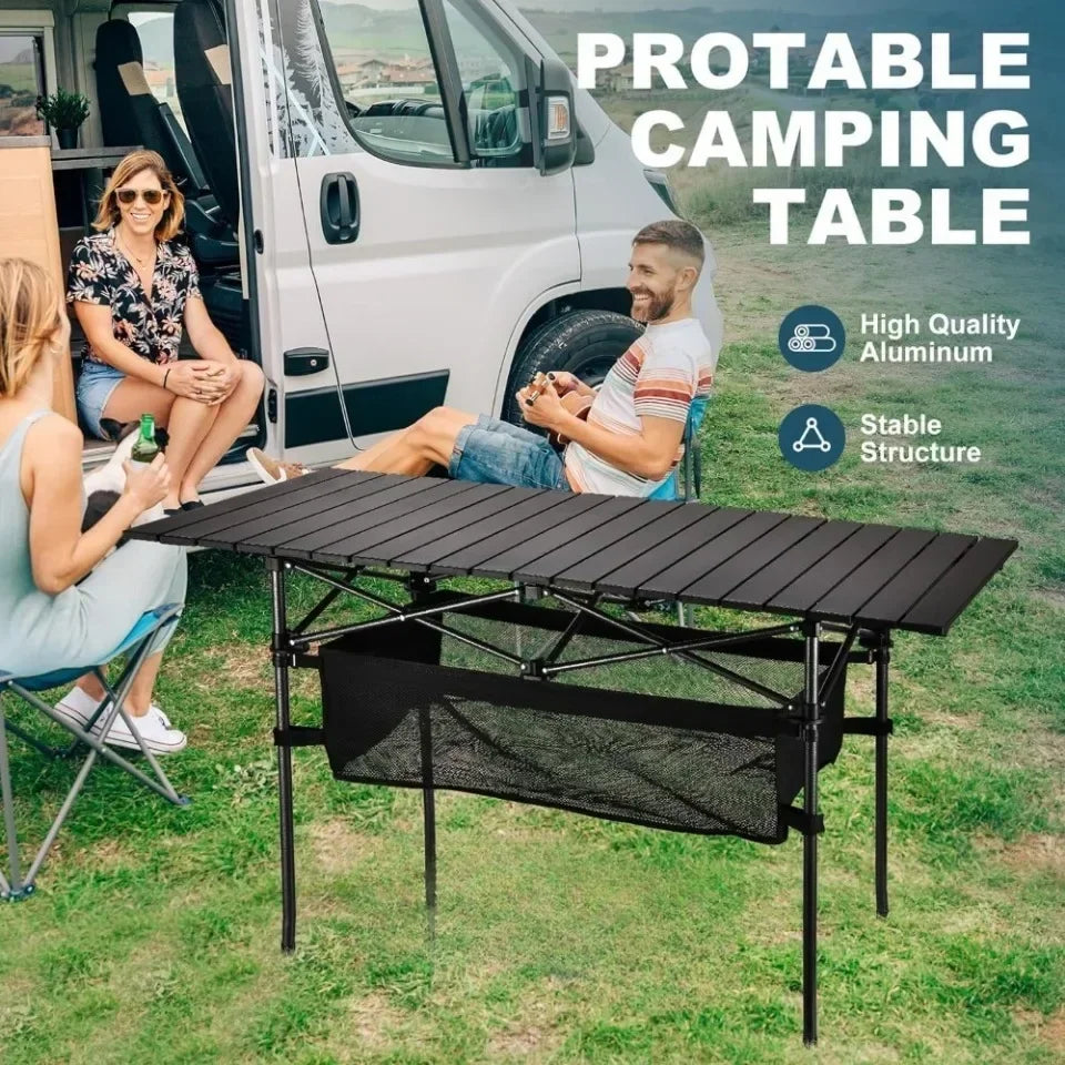 Outdoor Folding Table Easy To Install Camping Desk Aluminum Alloy Lightweight Picnic Tables Portable Storage Egg Roll Long Desks
