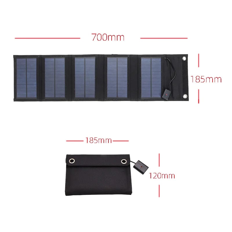 70/40W Foldable Solar Panel | 5V USB Portable Battery Charger For Cell Phone | Outdoor Waterproof Power Bank | For Camping Accessories