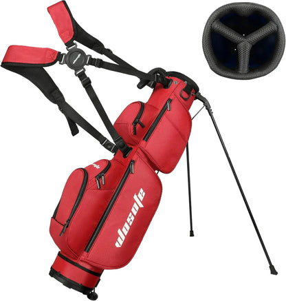 3-Way Dividers, Fits 5-9 Clubs - Small Sunday Lightweight Golf Stand Bag - for Men & Women, Par 3, Driving Range & Executive