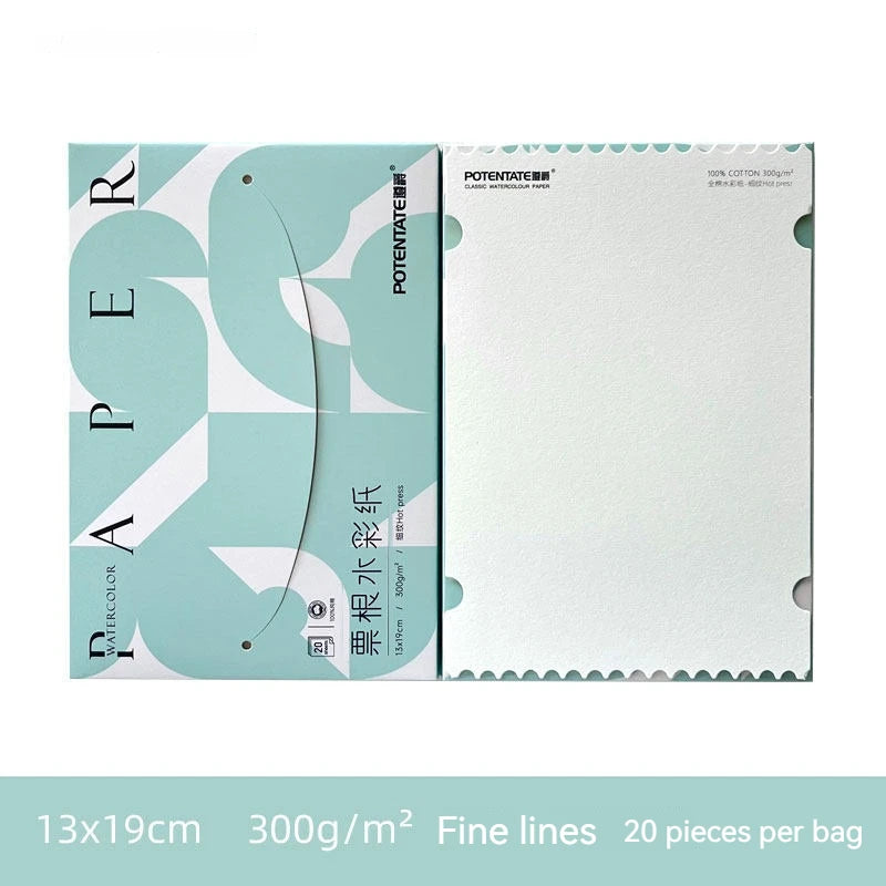 Borrence Blank Watercolor Paper 10-20 Sheets Postcard Dly Hand Painted Card Bookmark 300g Medium Cotton Pulp Art For Students