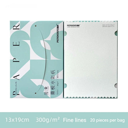 Borrence Blank Watercolor Paper 10-20 Sheets Postcard Dly Hand Painted Card Bookmark 300g Medium Cotton Pulp Art For Students