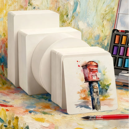 50PCS Premium Watercolor Paper, Dual-Use Art Craft Paper, Thick Sketch Paper, For Watercolor Painting, Drawing, Sketching
