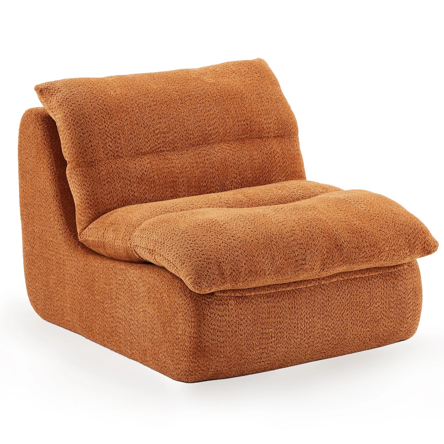 Chenille Sofa, Modern Fabric Couch with High-Elastic Memory Foam, No Assembly, Soft & Skin-Friendly, for Living Room, Apartment