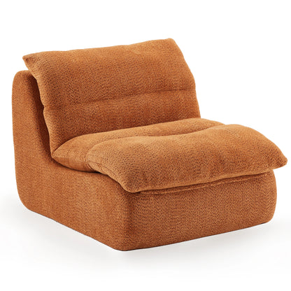 Chenille Sofa, Modern Fabric Couch with High-Elastic Memory Foam, No Assembly, Soft & Skin-Friendly, for Living Room, Apartment