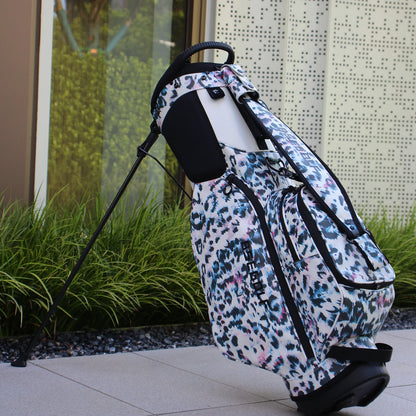 Lightweight Golf Stand Bag 7.5-Inch Small Diameter Full Set of Club Bag 5 Compartments Top Frame High-Quality Synthetic Leather