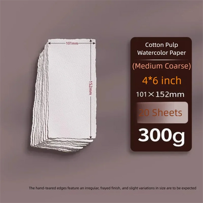 Borrence Blank Watercolor Paper 10-20 Sheets Postcard Dly Hand Painted Card Bookmark 300g Medium Cotton Pulp Art For Students