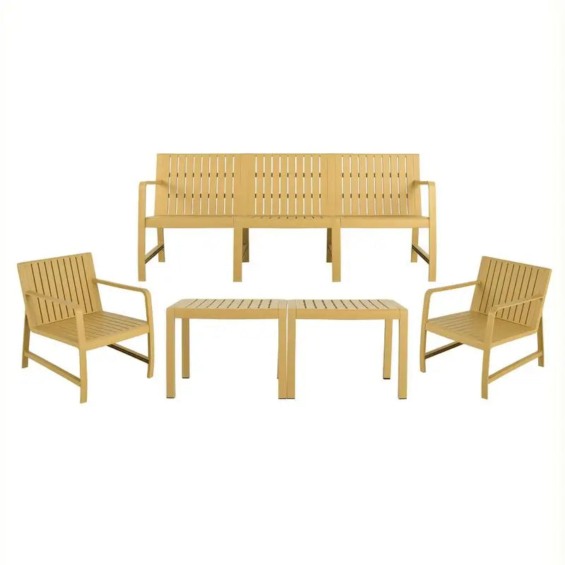Minimalist Modern Outdoor Patio Table and Chair Set, Terrace Garden Leisure Table and Chair Combination