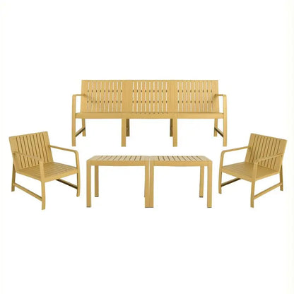 Minimalist Modern Outdoor Patio Table and Chair Set, Terrace Garden Leisure Table and Chair Combination