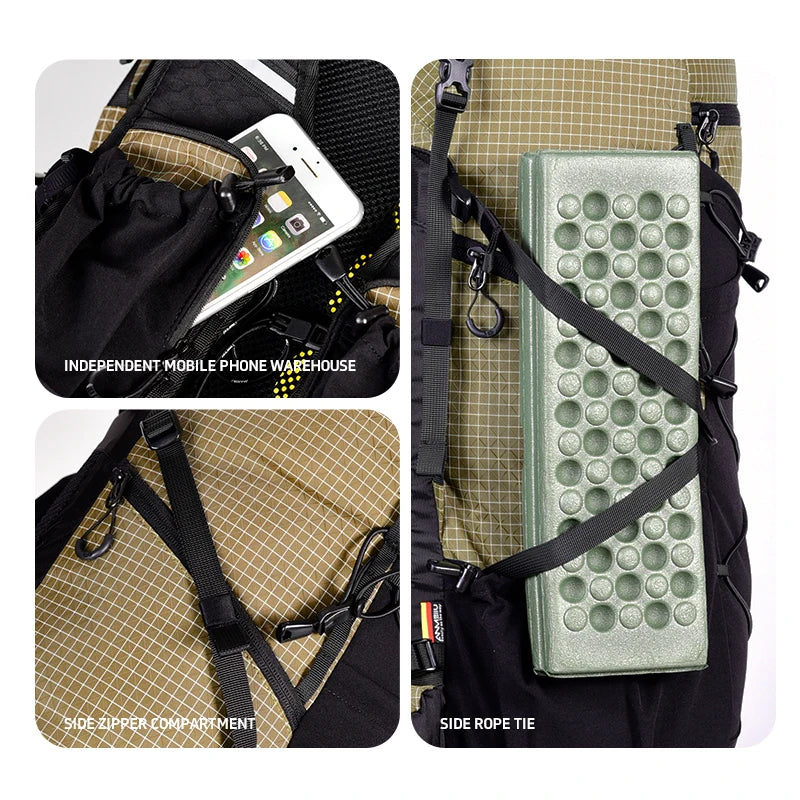 40L Lightweight Hiking Backpack Trekking Packs Climbing Backpack Waterproof Bagpack