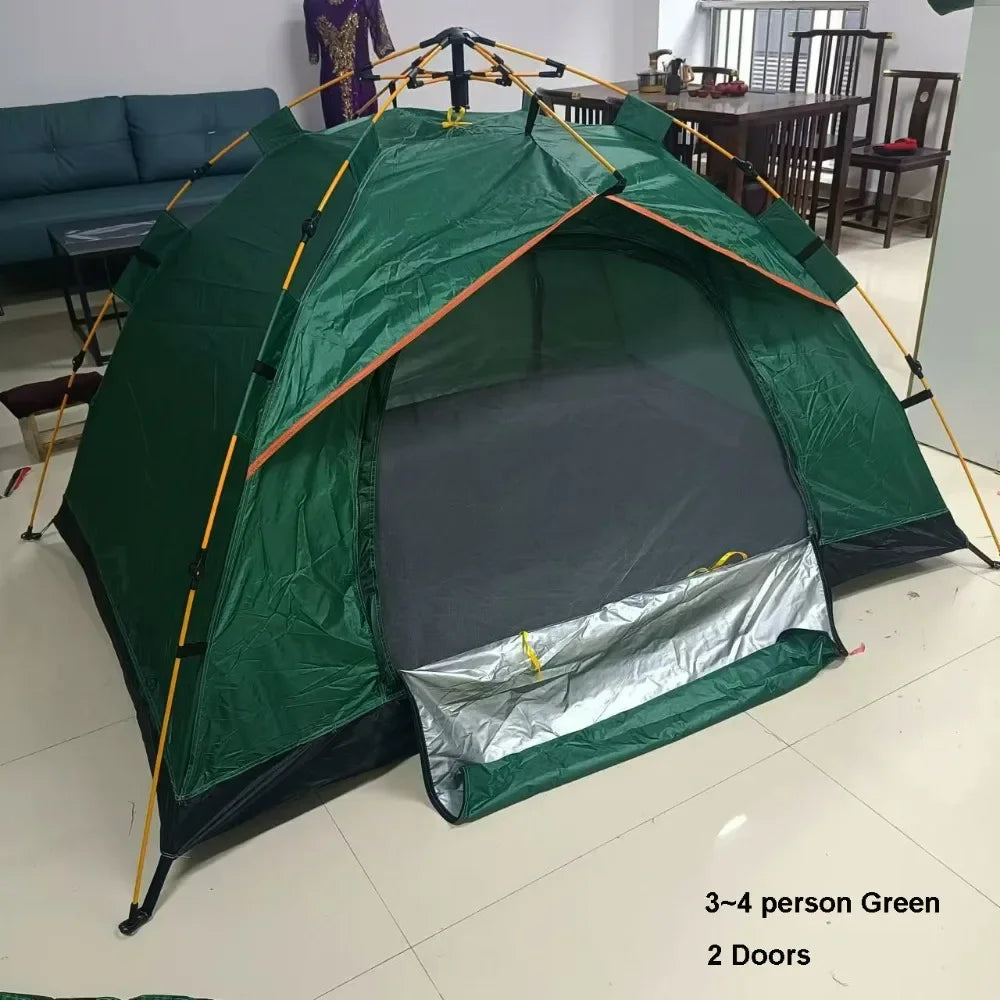 Portable Outdoor Automatic Tent 2/3~4 Person Easy Instant Setup Camping Tent Multistyles Backpacking Tent