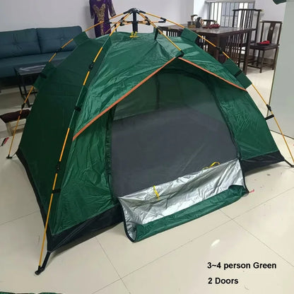 Portable Outdoor Automatic Tent 2/3~4 Person Easy Instant Setup Camping Tent Multistyles Backpacking Tent