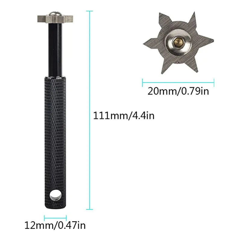 6-in-1 Golf Club Groove Sharpener - Portable Re-Grooving Cleaner Tool for Wedges, Irons, Putters & Utility Clubs