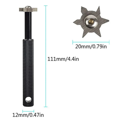 6-in-1 Golf Club Groove Sharpener - Portable Re-Grooving Cleaner Tool for Wedges, Irons, Putters & Utility Clubs
