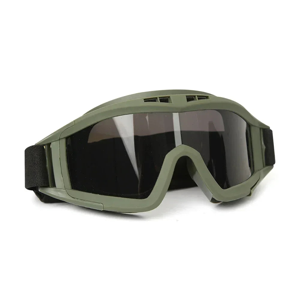 Outdoor tactical glasses, desert locust military fan goggles, dust-proof shooting, motorcycle CS shock resistant sports glasses