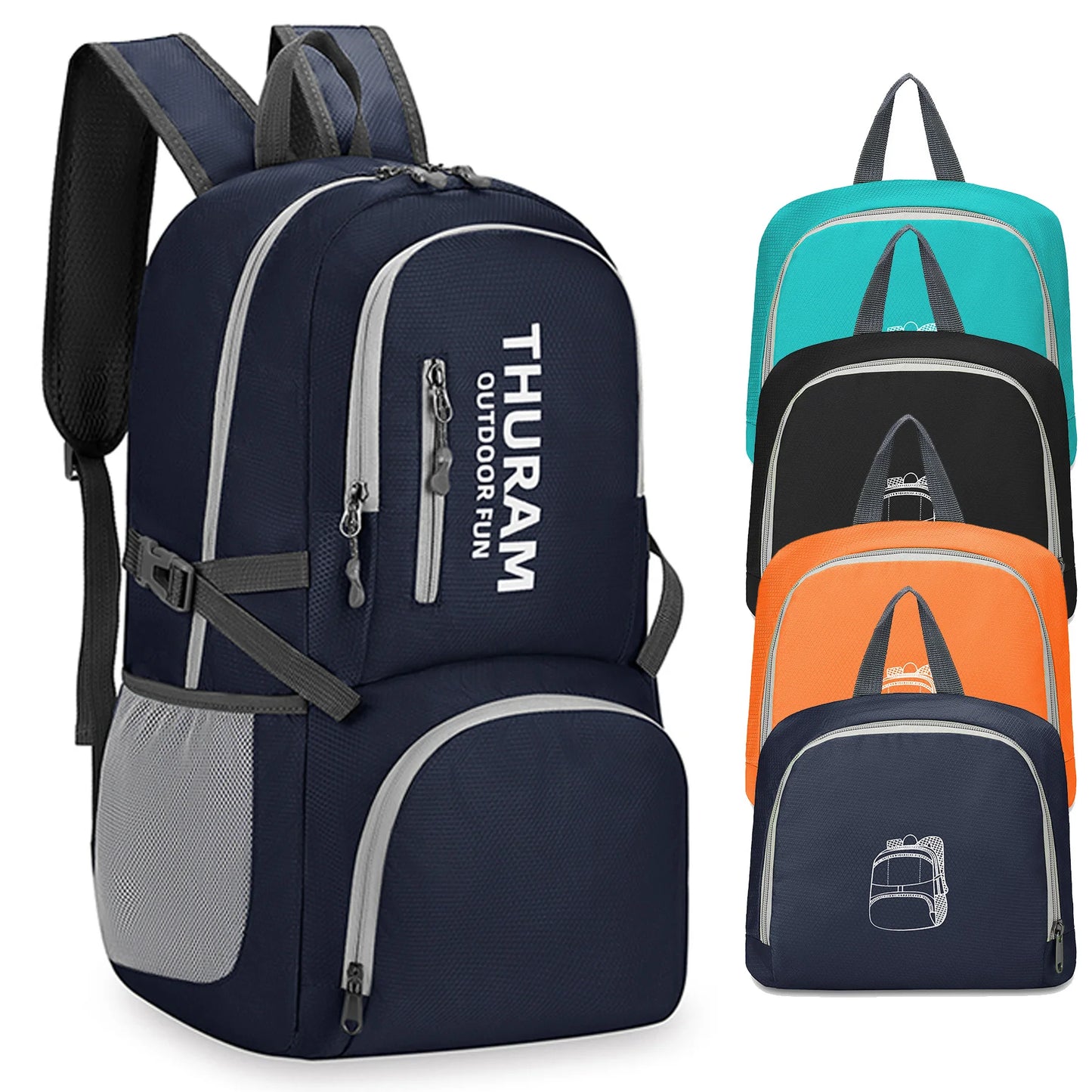 35L Travel Backpacks Daypacks Waterproof Foldable Camping Light Weight Bag Packable Hiking Sports Outdoor