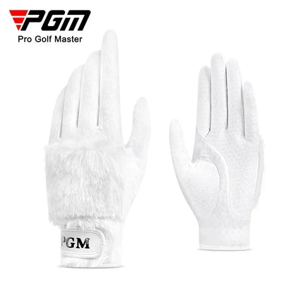 PGM Autumn And Winter Golf Gloves Women's Plush Thickened Plush Warm Gloves Two Hand Set