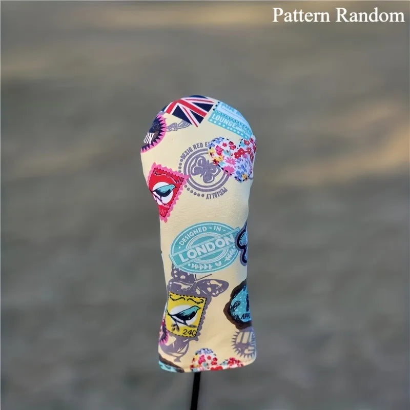 Colorful Golf Protective Cover, Casual Flower Pattern, Fashionable Golf Cap, Golf Accessories, Golf Putting Cover