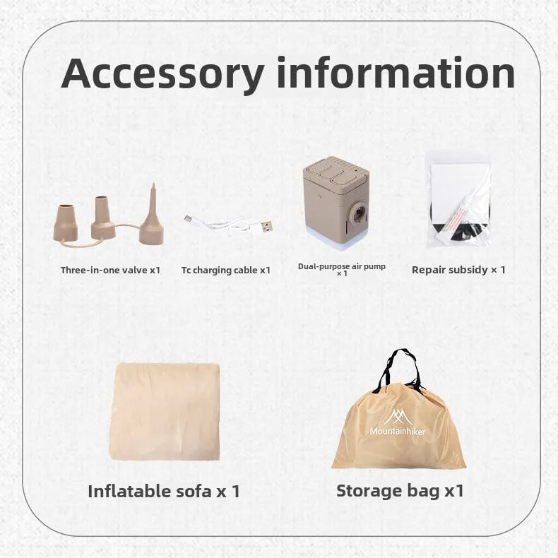 Fast Inflatable Air Sofa Bed | Outdoor Portable Air Mattress | Lazy Camping Automatic Inflatable Sleeping Mat | Updated