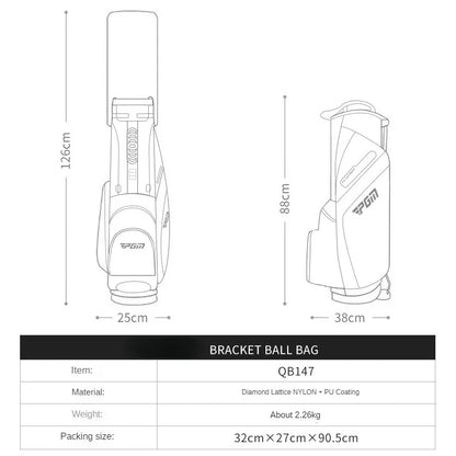 PGM Men Women 14 Insertion Lightweight Portable Shoulder Strap Bracket Bag Bracket Golf Bags QB147