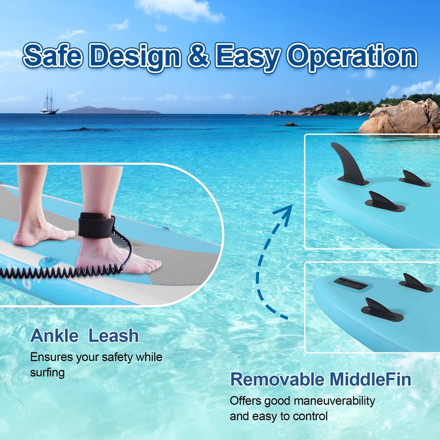 Inflatable Stand Up Paddle Board (SUP) | Versatile Yoga Paddle Board | Premium Accessories Included | For All Adult Skill Levels