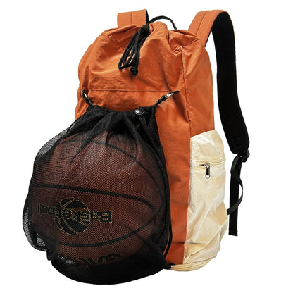 Jusenda Portable Outdoor Tennis Racket Bag Lightweight Drawstring Basketball Badminton Backpack for Men Women Travel Hiking Bag