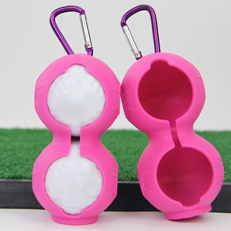 Golf accessories protective cover golf supplies with buckle silicone ball cover golf training equipment bag ball holder