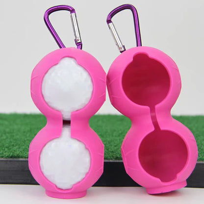Golf accessories protective cover golf supplies with buckle silicone ball cover golf training equipment bag ball holder