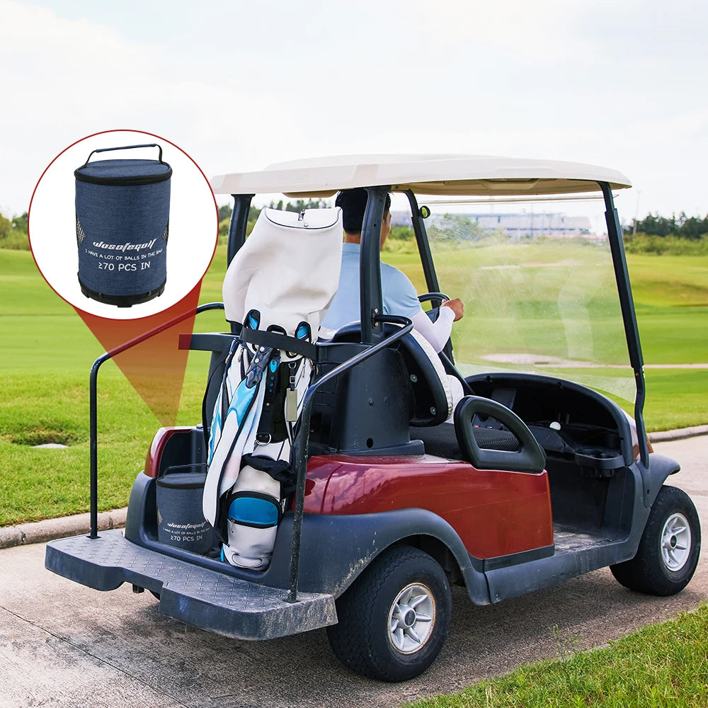 Golf Ball Bag with 3 Capacity Options: Durable Canvas, Thick Plastic Bottom, And Embossed High-Quality Metal Zipper
