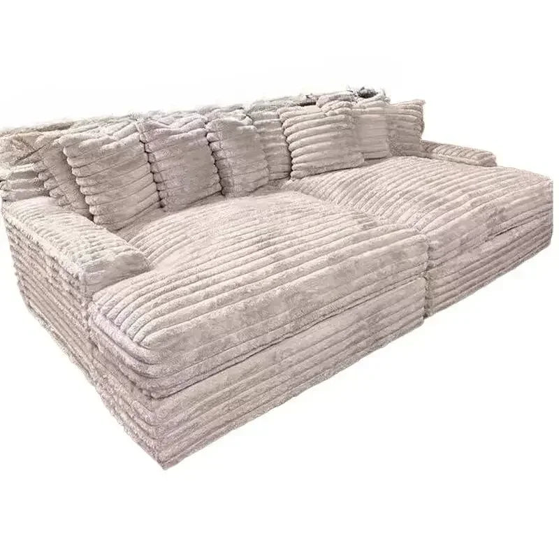 Design Filler Living Room Sofas European Beige Luxury Floor Compressed Sofas Puffs Recliner Modern Divani Soggiorno Furniture