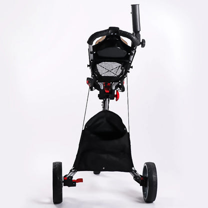 2026 Foldable Aluminum-Frame Golf Cart 3 Wheel Folding Golf Trolley Lightweight Walking Hand Push Cart Multicolor Golf
