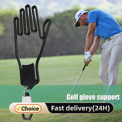 Golf Glove Holder Rack Portable Plastic Gloves Hanger with Key Chain Golf Gloves Supports Gloves Stretcher Stand for Golf Lovers