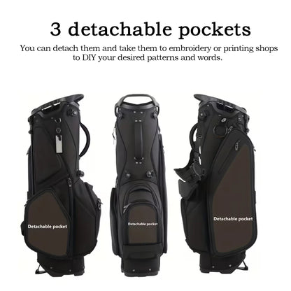 14 Way Full Length Dividers Golf Stand Bag, Tour Grade Durable Synthetic Leather Golf Club Bag, Adjustable Double Shoulder Strap