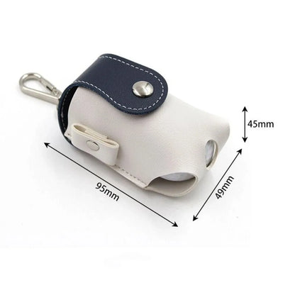 Sports Bag Mini Golf Ball Waist Bag PU Leather 2 Balls Golf Belt Bag Storage Case Metal Buckle Golf Ball Container Waist Carry