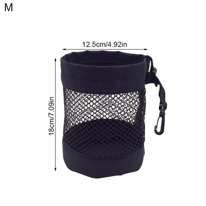 1Pc Golf Ball Pouch Bag With Drawstring Closure High Quality Mesh Nylon And Hanging Plastic Clip Convenient To Hang On Golf Bag
