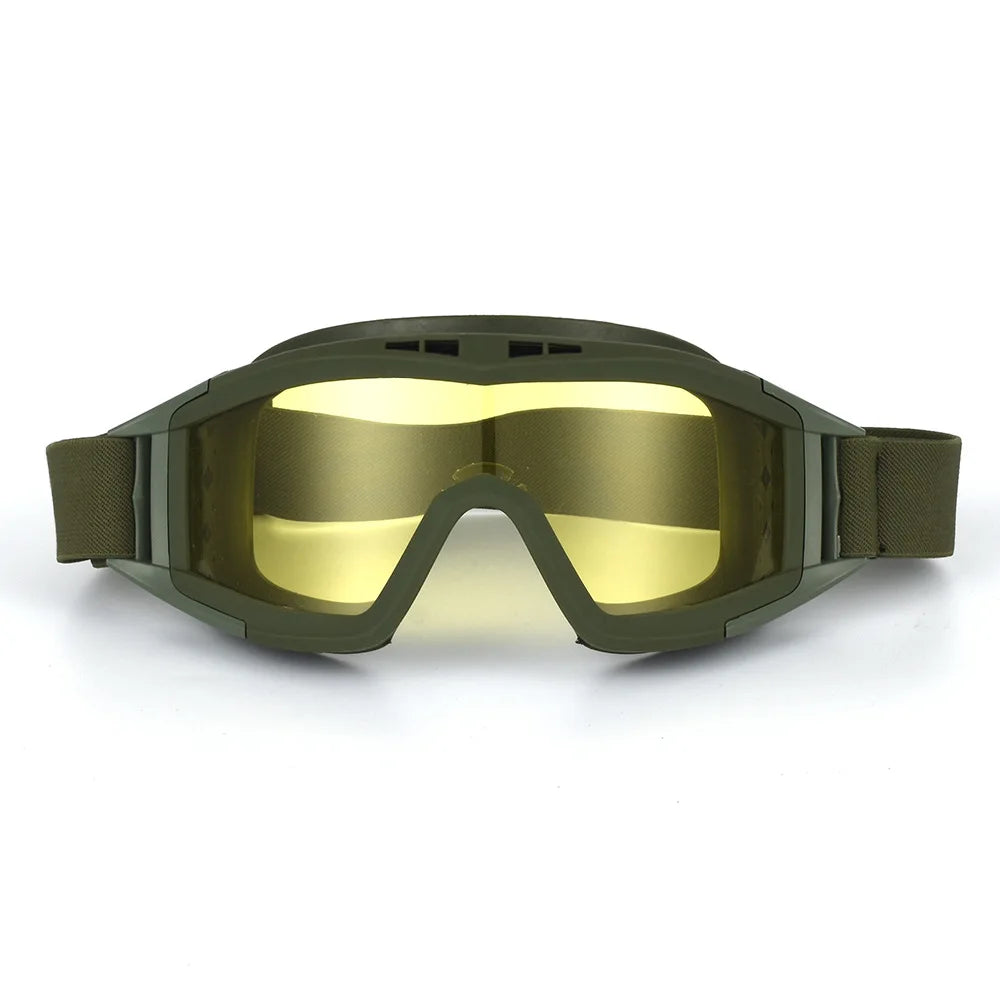 Outdoor tactical glasses, desert locust military fan goggles, dust-proof shooting, motorcycle CS shock resistant sports glasses
