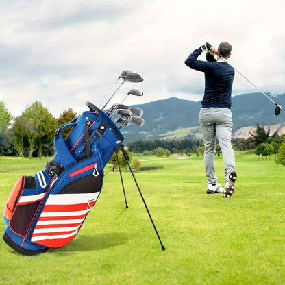 Golf Bag for Men and Women, Portable Golf Stand Bag with Dual Shoulder Straps - Multifunctional Golf Course Carry Bag