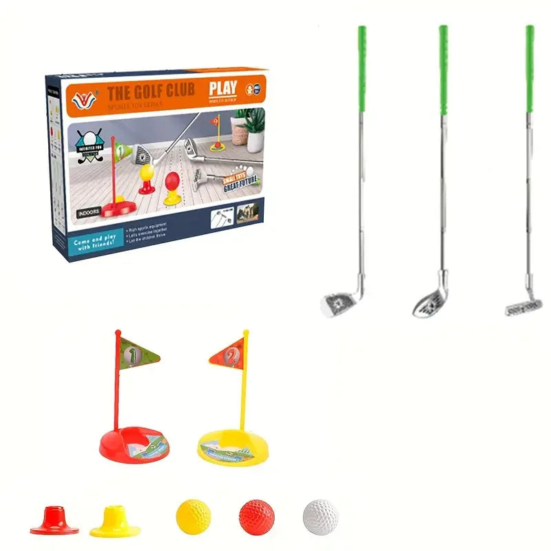 1 Set Children's Golf Club Set Outdoor Sports Toys Sports Games Competitive Indoor Interactive Retractable Golf Club Set Toys