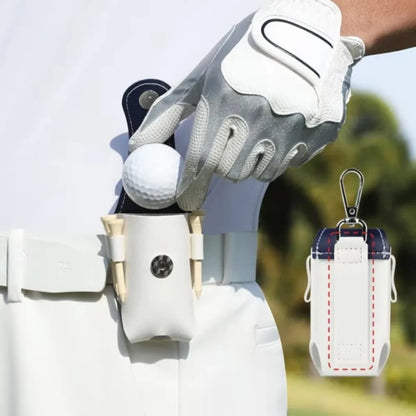 Portable Mini Golf Ball Protection Bag Outdoor Sports Dopamine Color Series with Keychain Can Hanging Small Waist Golf Bags